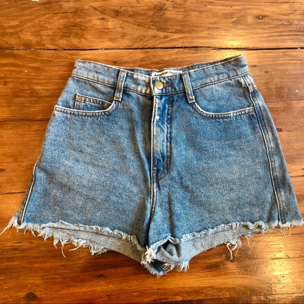 America apparel super highrise jean short
